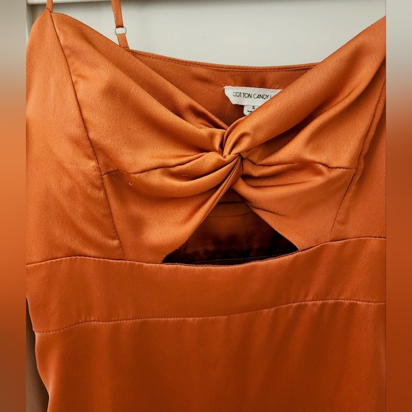 Cotton Candy LA-  Small Orange Cocktail Mini Dress - Picture 3 of 5